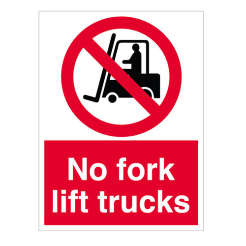 No Fork lift Trucks Sign (10036V)